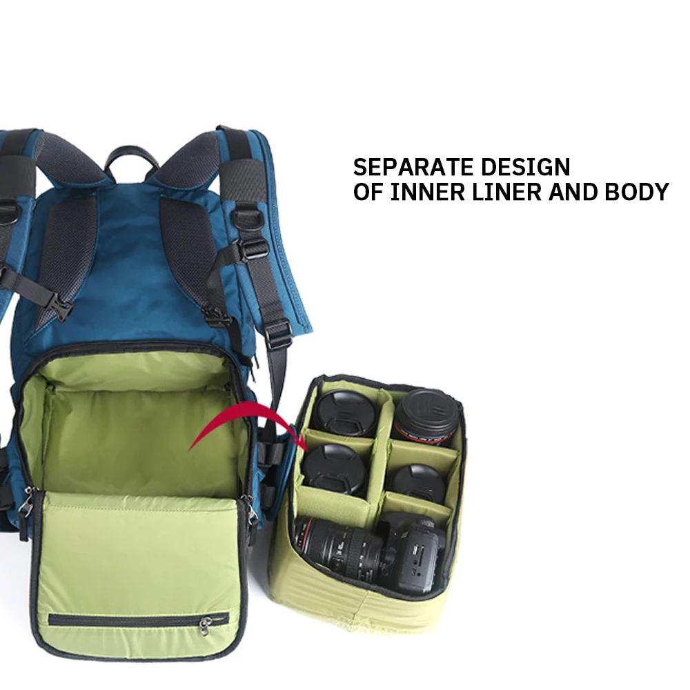 large capacity camera backpack digital dslr camera bag outdoor travel anti theft video case for nikon canon sony dslr len tripod free global shipping