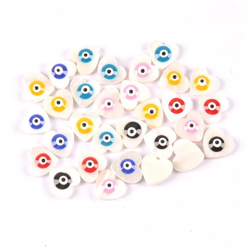 Ракушки 11 мм в форме сердца и злых глаз для творчества домашний декор ремесла