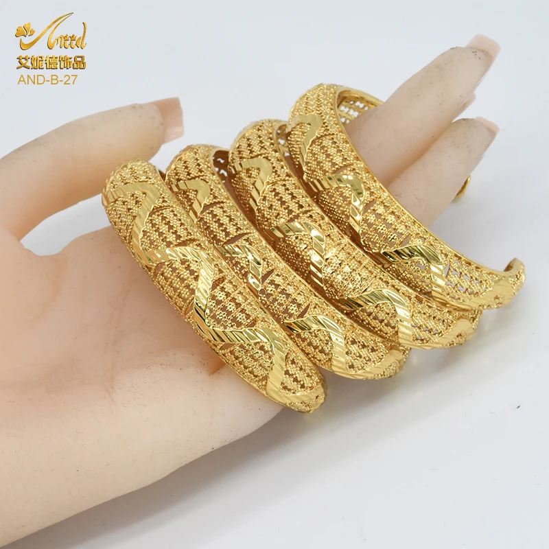 

ANIID Cuff Bracelet Set For Women Jewelry Expandable Bangles Egyptian Vintage Dubai Gold Indian Braclets