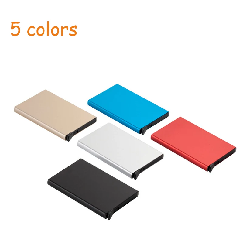 

Automatic Pop-up Card Holder Aluminum Alloy RFID Anti-theft Swipe Credit Card Holder New Metal Wallet