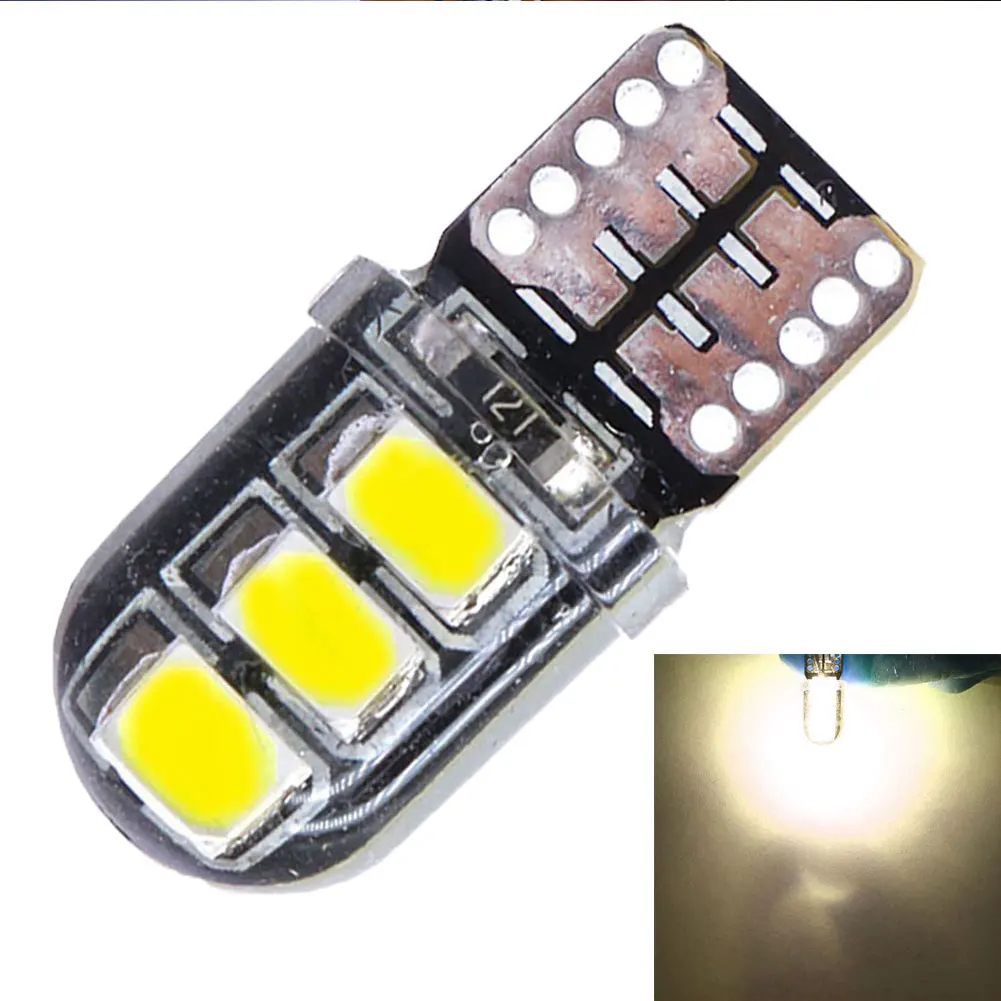 Яркий T10 W5W SMD2835 6-светодиодный силиконовый Водонепроницаемый Автомобиль