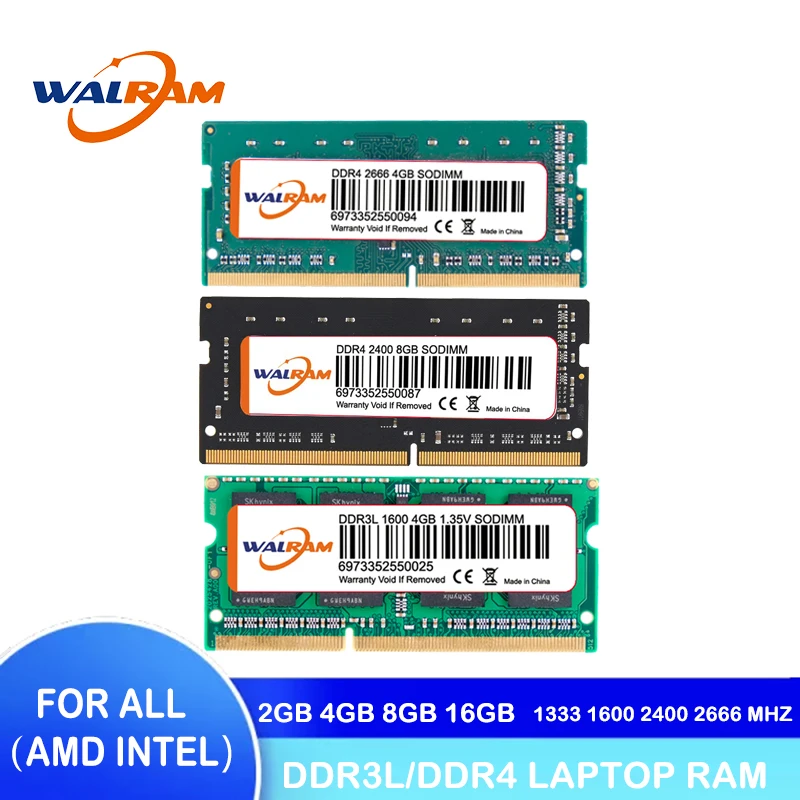 WAL оперативная Память ddr4 2 ГБ 4 ГБ 8 ГБ 16 ГБ 2133 2400 2666 МГц память для ноутбука DDR3L1333 1600 1866 МГц 1,35 в контактов память для ноутбука - изображение