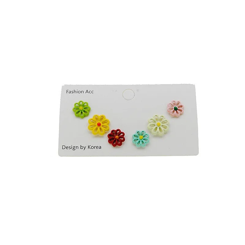 

Vsnow Korean Fashion Multiple Styles Colored Flower Buttons Stud Earrings for Women Sweet Daisy Earrings Jewelry Accessories