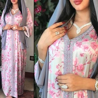 bushra abaya dubai turkey muslim hijab dress loose kaftan bohemian gown malaysia elegant ladies floral kimono islamic clothing