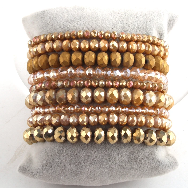 Модный дизайнерский браслет из бисера RH 4 6 8 мм 9 шт. стеклянные браслеты и