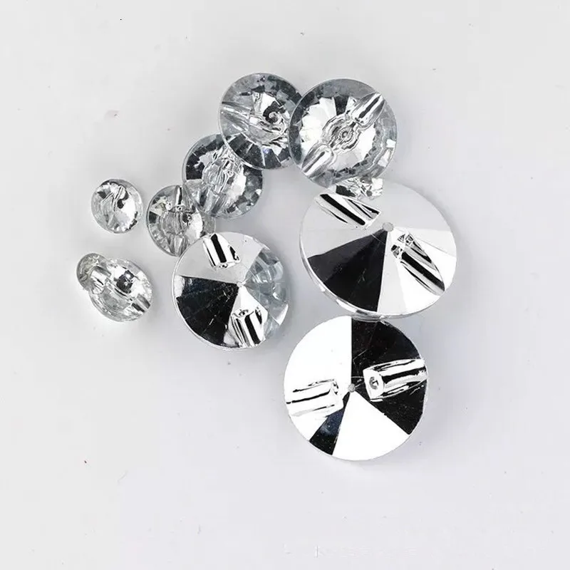 

100 шт. белые прозрачные акриловые пуговицы, круглые полимерные пуговицы для шитья, пуговицы с плоским кристаллом для одежды, пальто, рукодел...