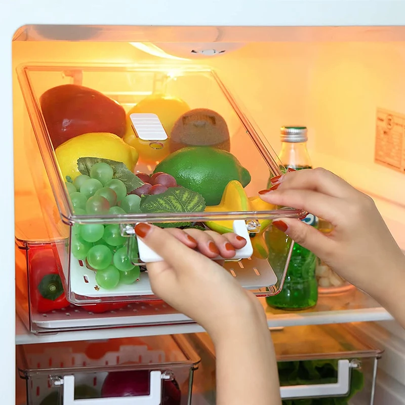 Контейнер для хранения пищевых продуктов в холодильнике 2 шт. упаковке с крышкой