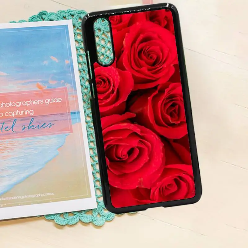 

Red rose flower pattern Phone Case PC for iPhone 11 12 pro XS MAX 8 7 6 6S Plus X 5S SE 2020 XR