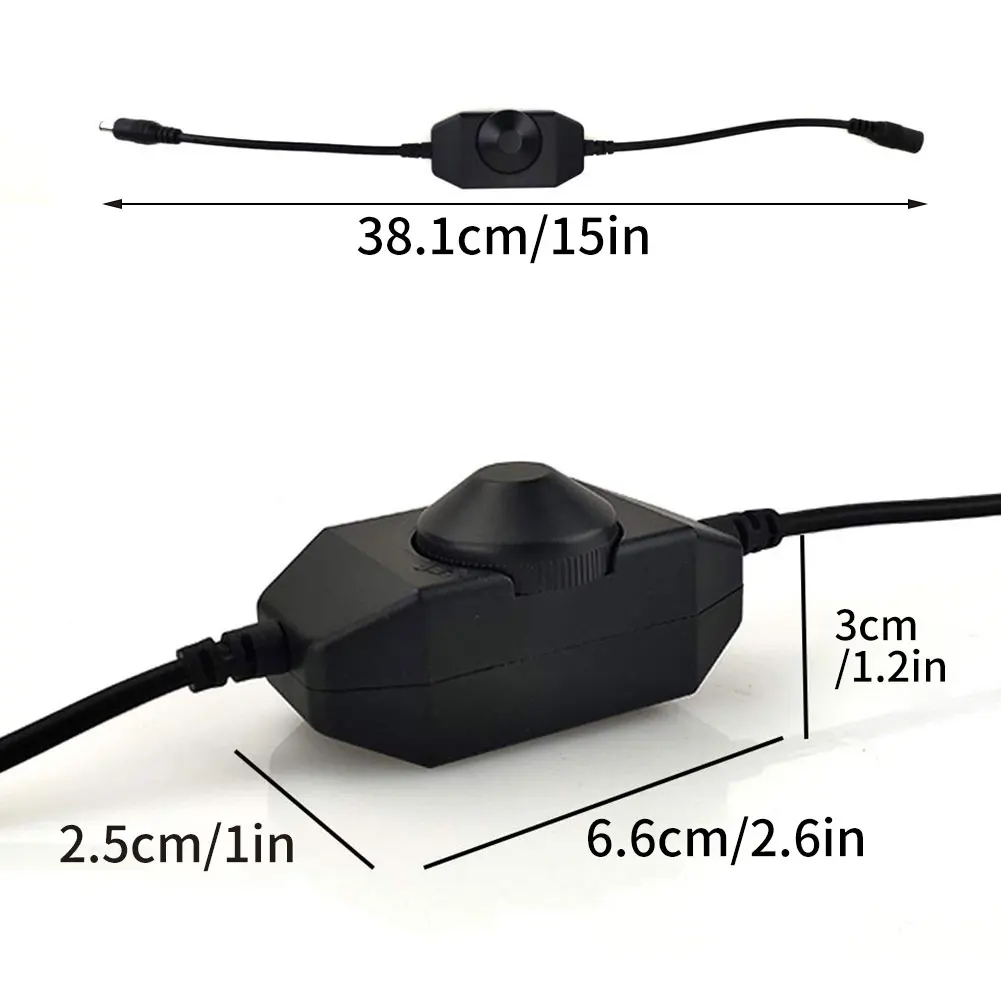 

3PCS LED Lights Dimmer Switches Rotating Rope Lamp Stepless Dimming Switch 12-24V Strip Lighting Brightness Adjust Controller