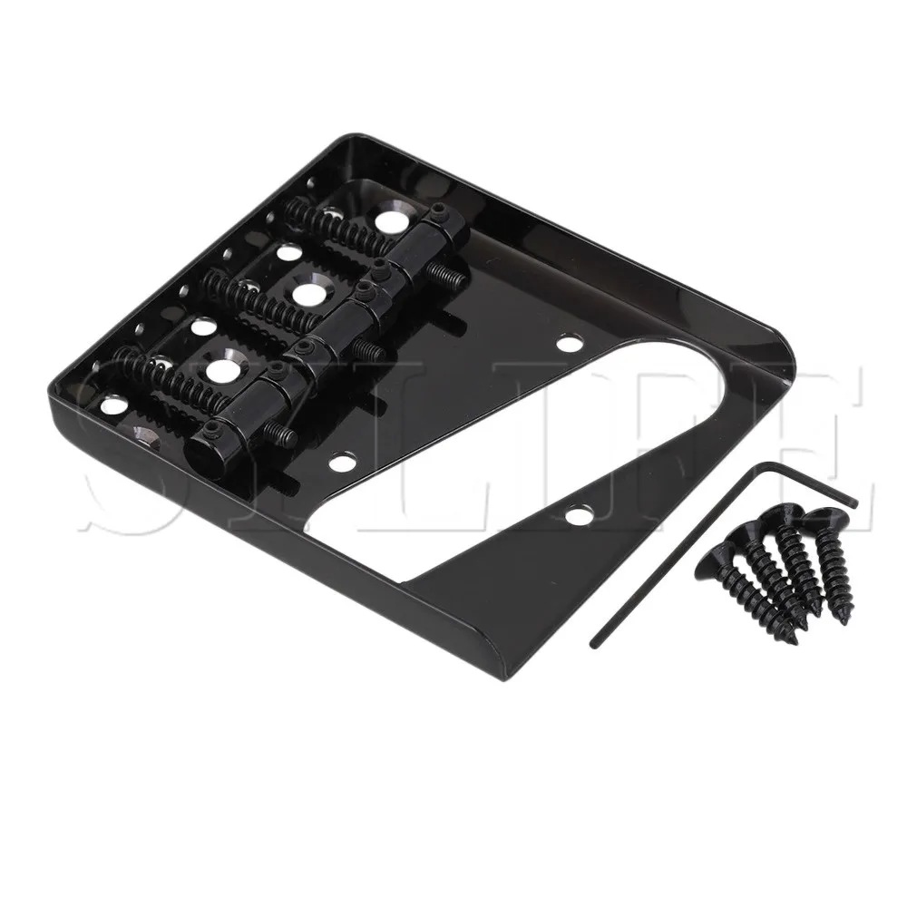 

black Vintage 3 Saddle Bridge For Electric Guitar