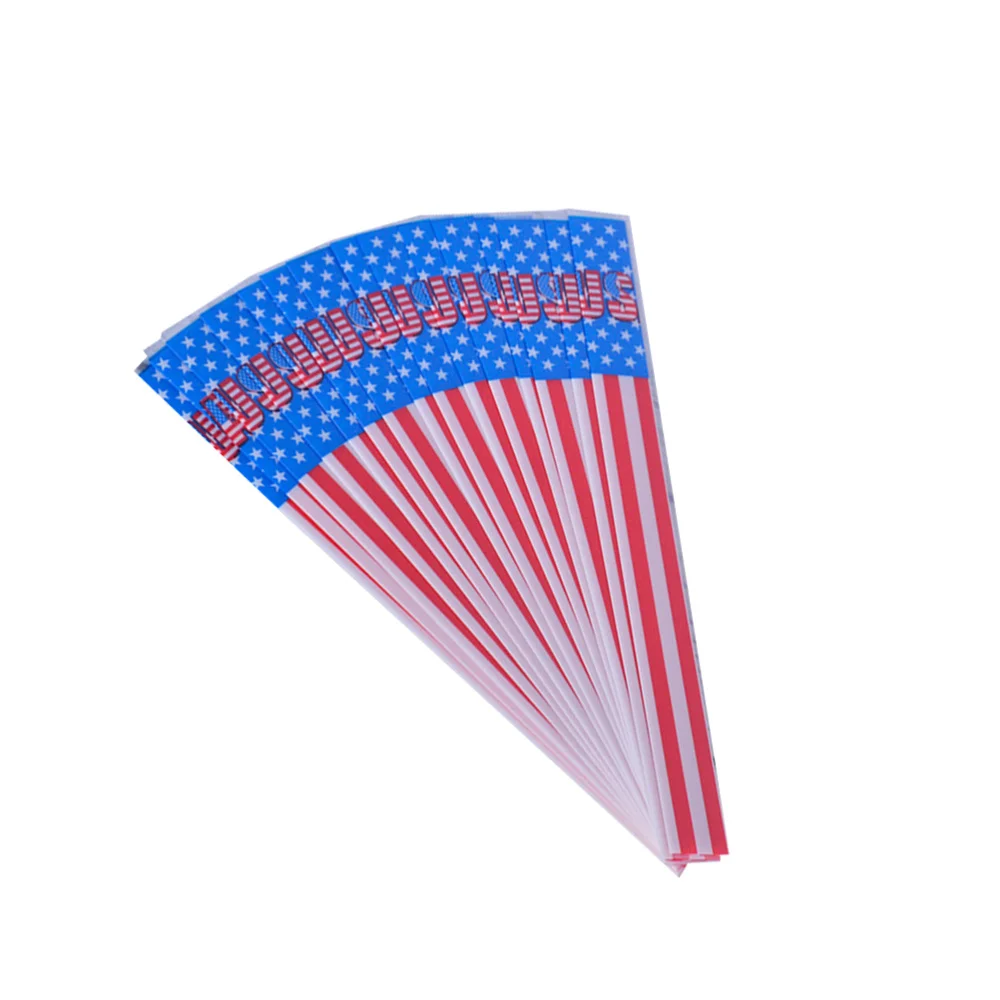 

15PCS Stars and Stripes Archery Stickers Universal American Flag Design Heat Shrinkable Stickers for Arrow