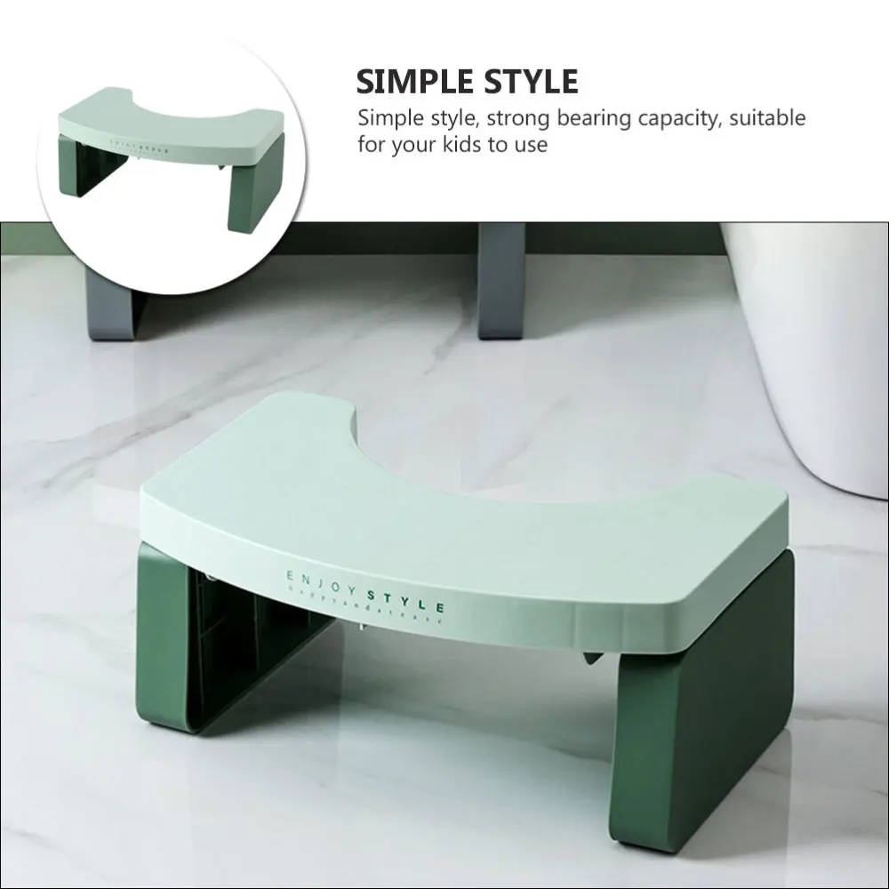 

1Pc Simple Toilet Stool Kids Household Footstool for Bathroom (Green)