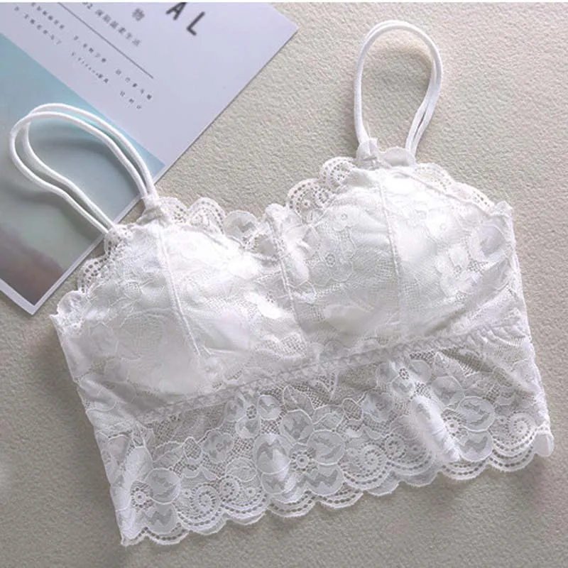 Женский кружевной топ на бретельках красный пикантный с цветочным принтом