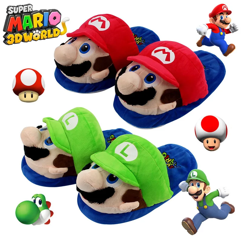 Лидер продаж симпатичные Тапочки в стиле Super Mario Kawaii куклы игрушки обувь Луиджи