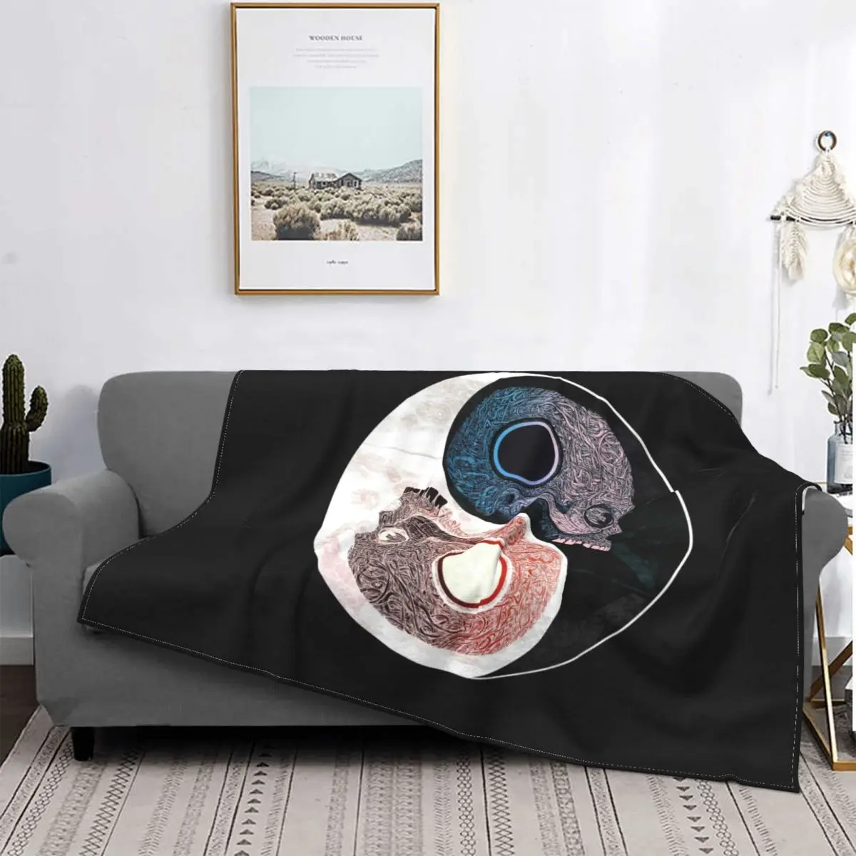 

Yin Yang Blankets Fleece Decoration Ultra-Soft Throw Blankets for Bedding Bedroom Plush Thin Quilt