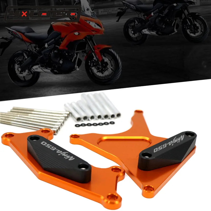 Для KAWASAKI Versys650 Versys 650 NINJA 650R 2006 2016 мотоцикла CNC защита двигателя левый и правый