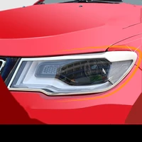 lsrtw2017 car front rear headlight cover frame decoration for jeep compass 2017 2018 2019 2020 2021 accessories auto styling