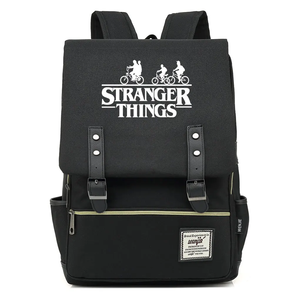 

B2011 Fashion New Stranger Things Buckle Children School bag Teenagers Student Schoolbags Women Bagpack Men Backpack