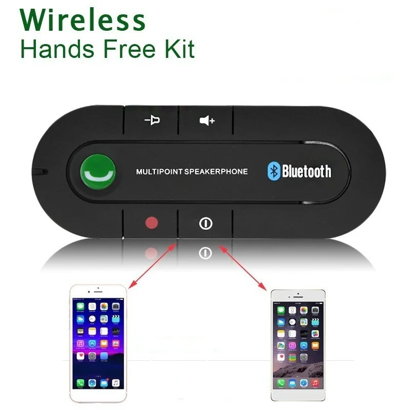 Автомобильный беспроводной EDR Bluetooth приемник Громкая связь многоточечный динамик MP3 музыкальный плеер Солнцезащитный козырек Bluetooth автомобильный комплект динамик телефон
