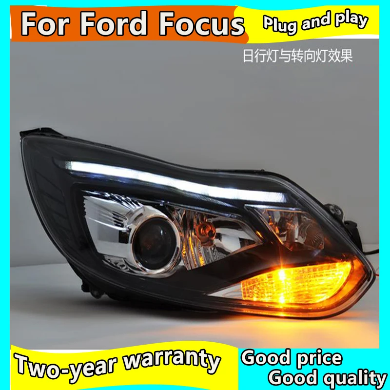 Автомобильный Стайлинг для Ford Focus 3 светодиодный фар 2012 2014 focus ST Стиль DRL H7 Hid