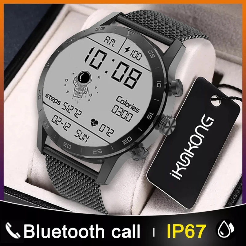 

2022 new KK70 smartwatch 1.39inches 454*454 HDscreen BT call rotary button IP68 waterproof music player password for IOS Android
