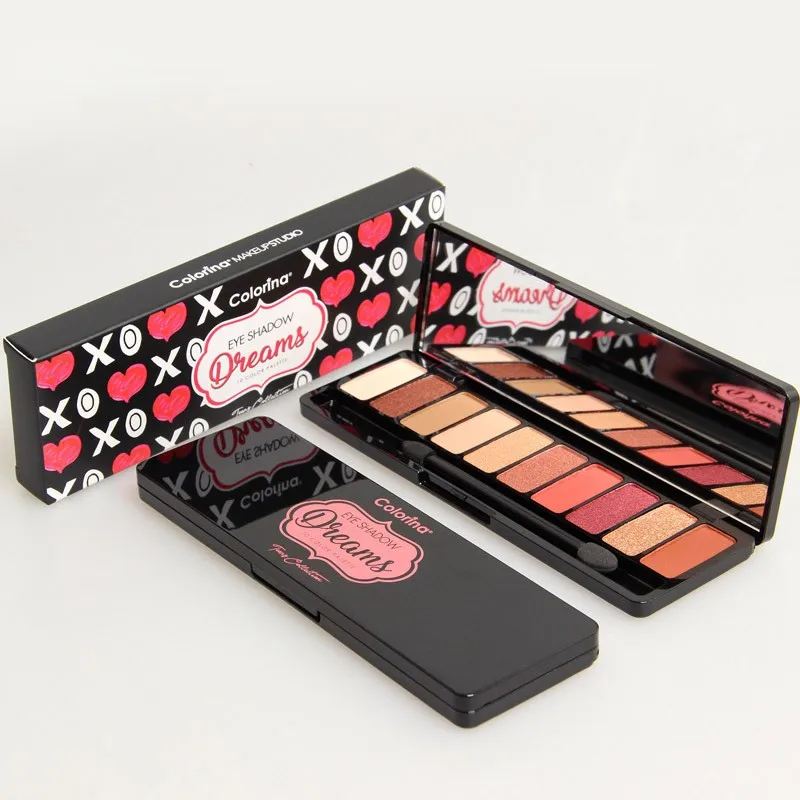 10 цветов матовые пигментные блестящие тени для век водостойкие долговечные