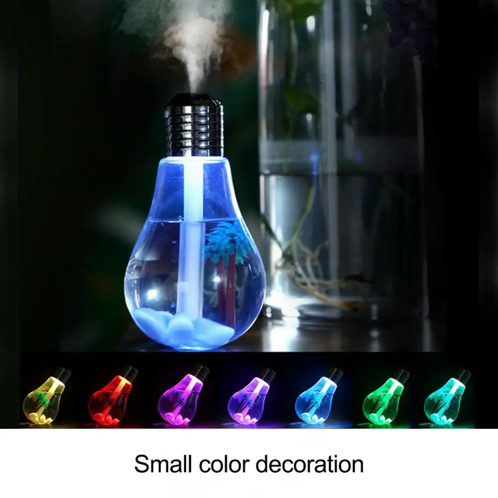 

USB Humidifier Creative USB Home Office Mute LED Colorful Bulb Humidifier Night Light Humidifier