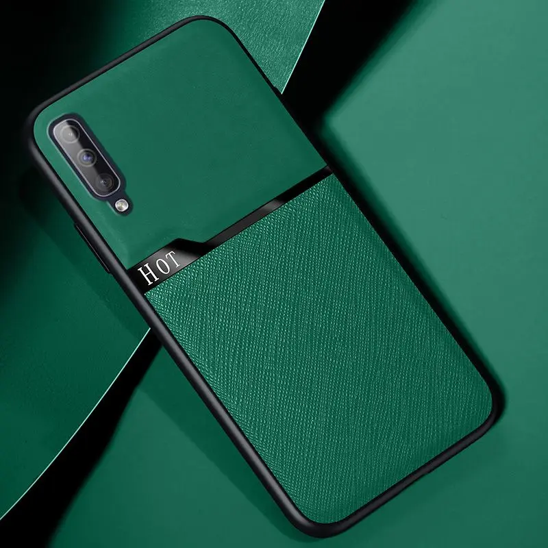 Противоударный кожаный чехол для Samsung A50 A70 A20s A30 A51 A31 Жесткий Чехол из
