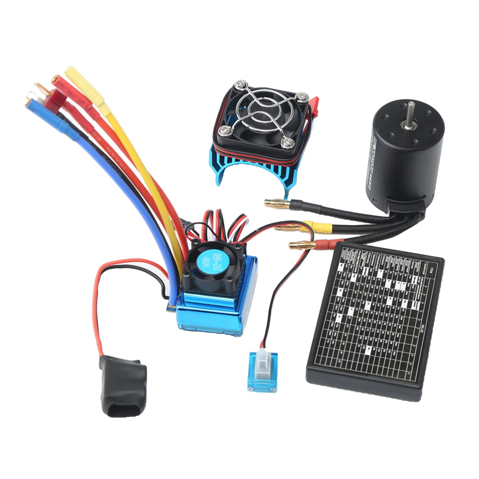 

RC 3900KV Brushless Motor ESC Heatsink Combo Set for 1:8 1:10 RC Car /Boat