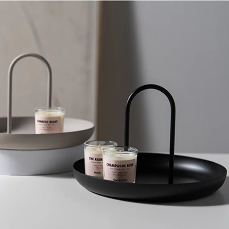Пластиковый круглый поднос для ювелирных изделий в скандинавском стиле подносы