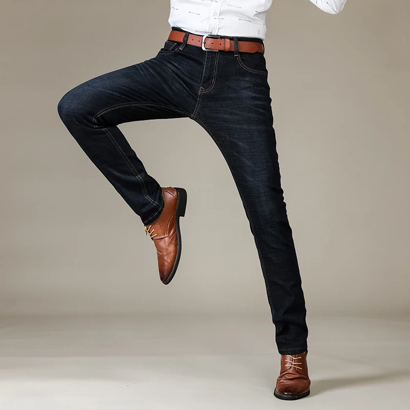 

Business Casual Stretch Slim Jeans New Men's Brand Fashion Jeans 80s Classic Trousers high-grade Denim Pants dropshipping