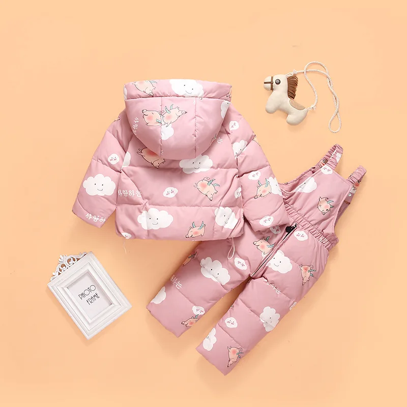 2019 модный детский зимний комплект одежды детская зимняя Лыжная одежда пуховик