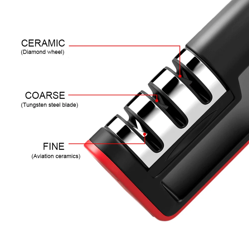 3-ступенчатая профессиональная точилка для кухни быстрый Профессиональный