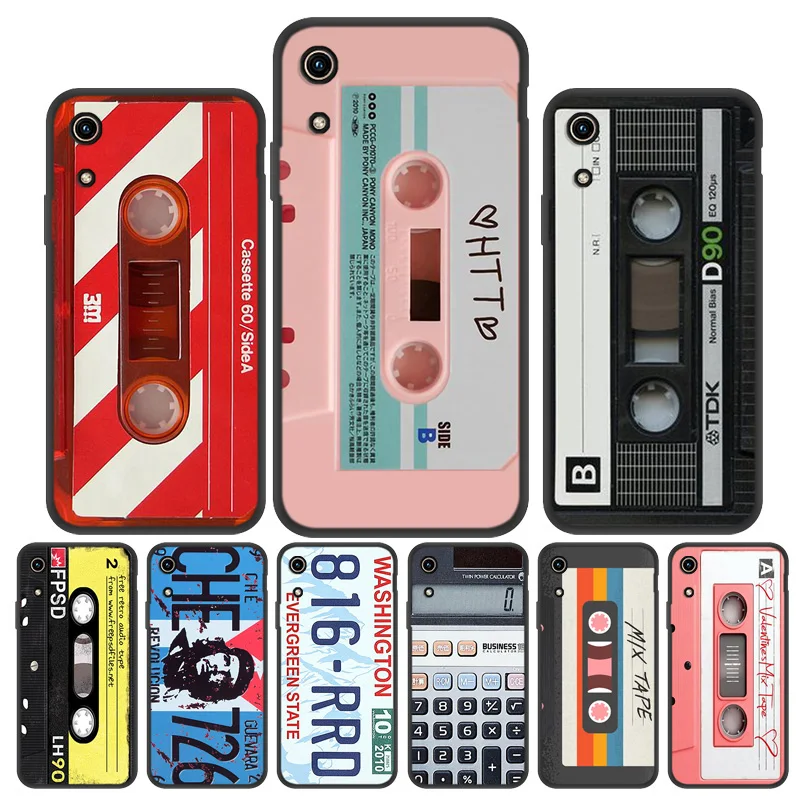 

Retro Cassette Tape Phone Case For Huawei Honor 8X Case On Honor8X Max 8C 50 Lite Pro Play 8A 4 3 4T 7X 6X 6C 6A Soft Back Cover