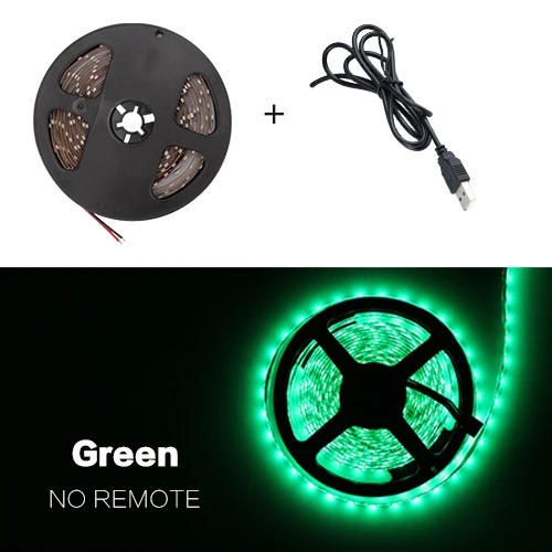 Green USB Светодиодная лента DC 5 В гибкий светильник 60 Светодиодный s SMD 2835 50 см 1 м 2 м 3 м 4 м 5 м Мини 3Key настольный декор лента ТВ фоновый светильник ing - Испускаемый цвет: Green
