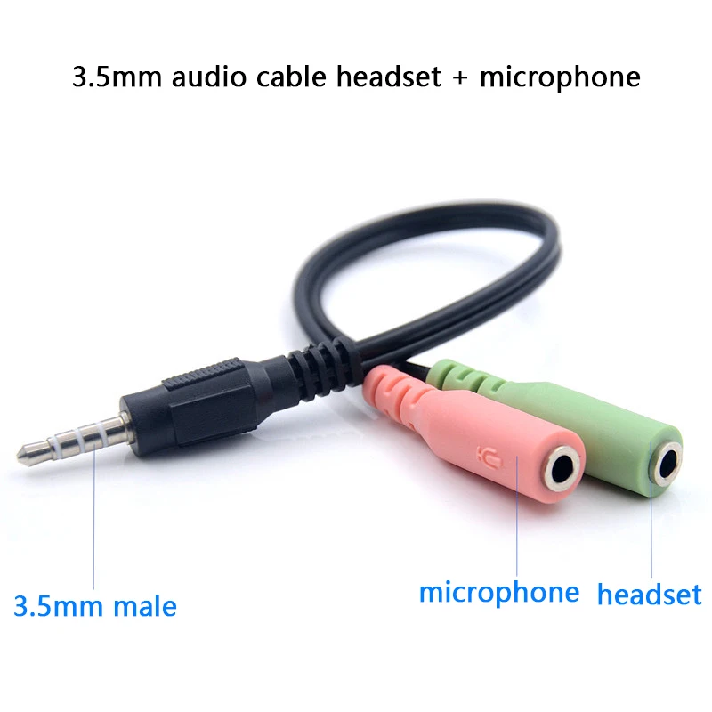 Разветвитель для мобильного аудиоадаптера ноутбука Aux-кабель наушников 3 5 мм 1