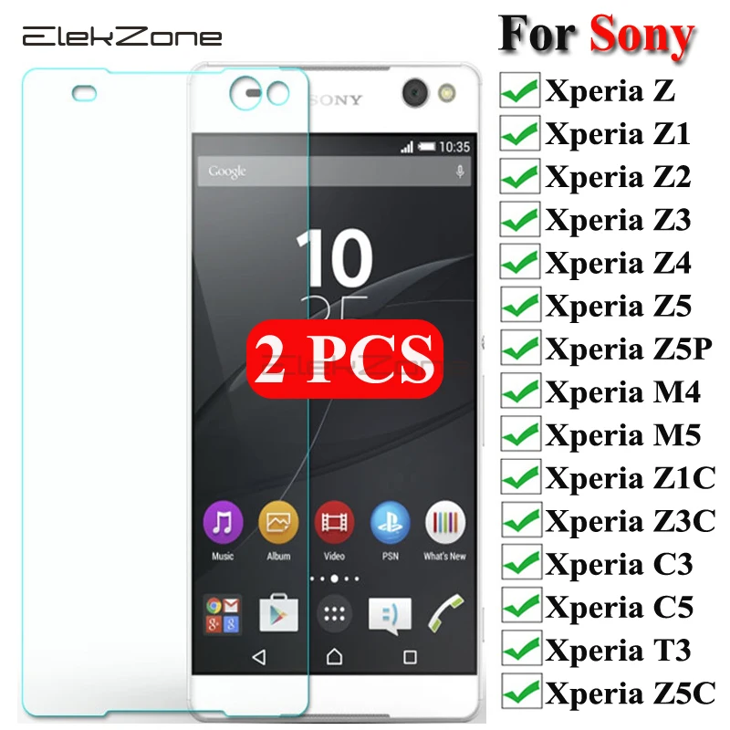 

2 шт. закаленное стекло для Sony Xperia Z5 Premium Z4 Z3 Z2 Z1 Z защита для экрана для Xperia Z5 Compact Z1 Z2 MINI C3 C5 L1 L2 L3 L4