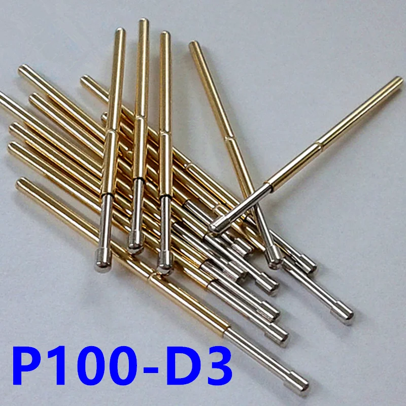 100 шт. P100-D2 Фосфорная бронза никелированный пружинный Пробник с круглой головкой