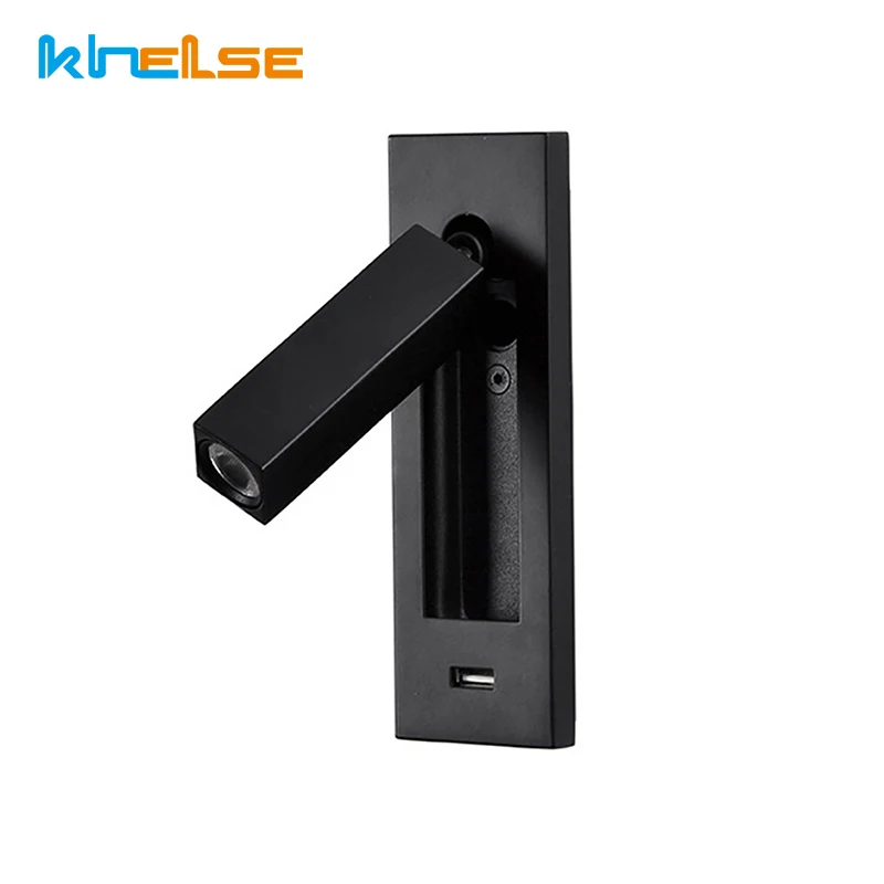 Современный COB CREE светодиодный настенный легкое Зарядное устройство USB Настенный