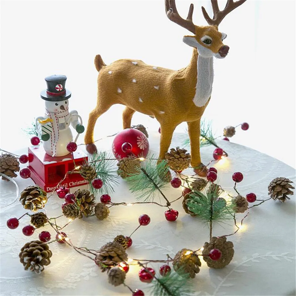 2 м 20Led медная проволока сосновая конусная струна светильник светодиодный