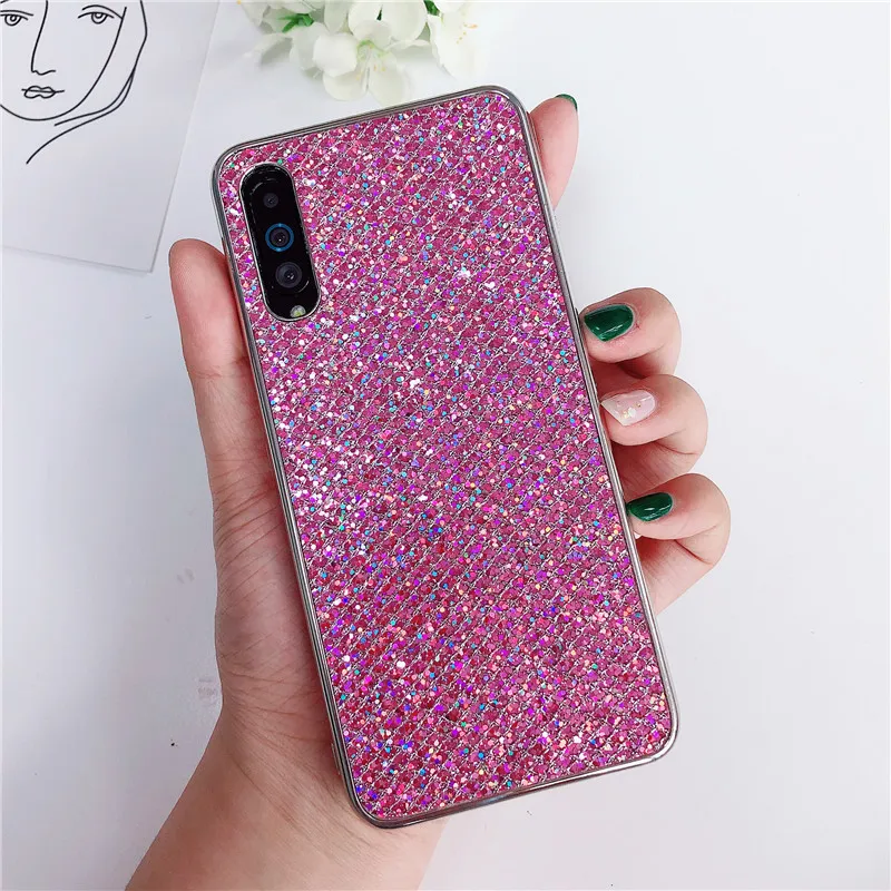 Мягкий пластиковый чехол с блестками чехол для samsung Galaxy A30 A50 A70 S10E S10 S9 S8 плюс S7 край A3 A5 J3 J4 J5 J6 J7 A6 A8 плюс A7 крышка