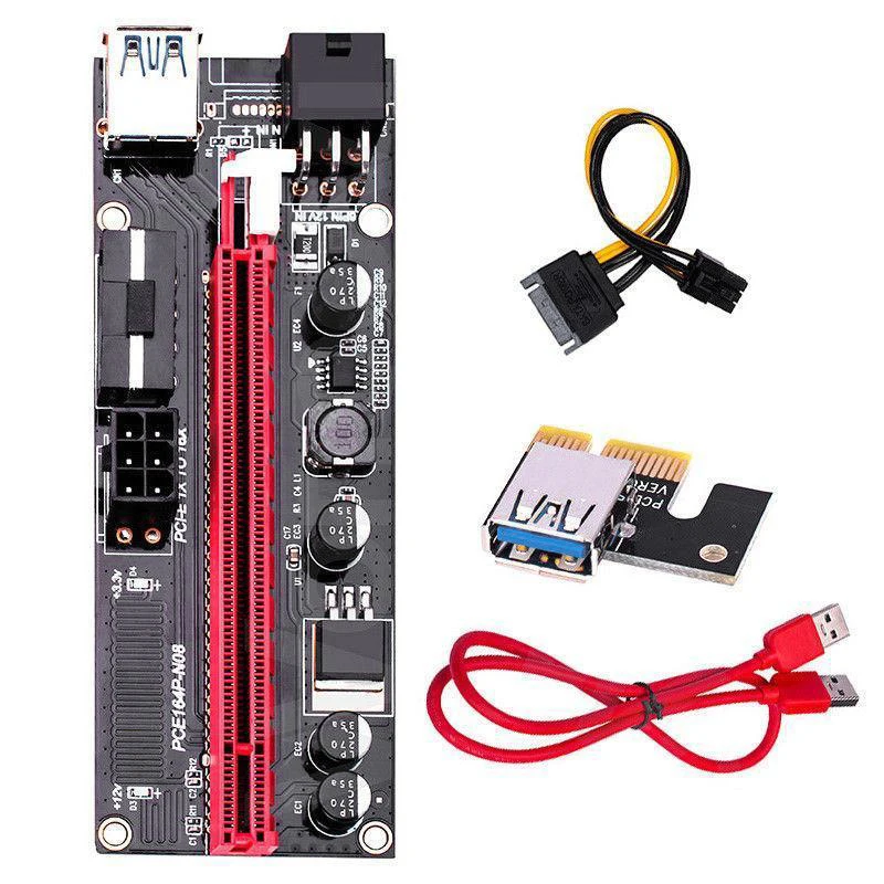 60 см Ver009S Pci-E Riser Card Pcie 1X к 16X Usb 3 0 кабель для передачи данных Биткоин добыча Видео