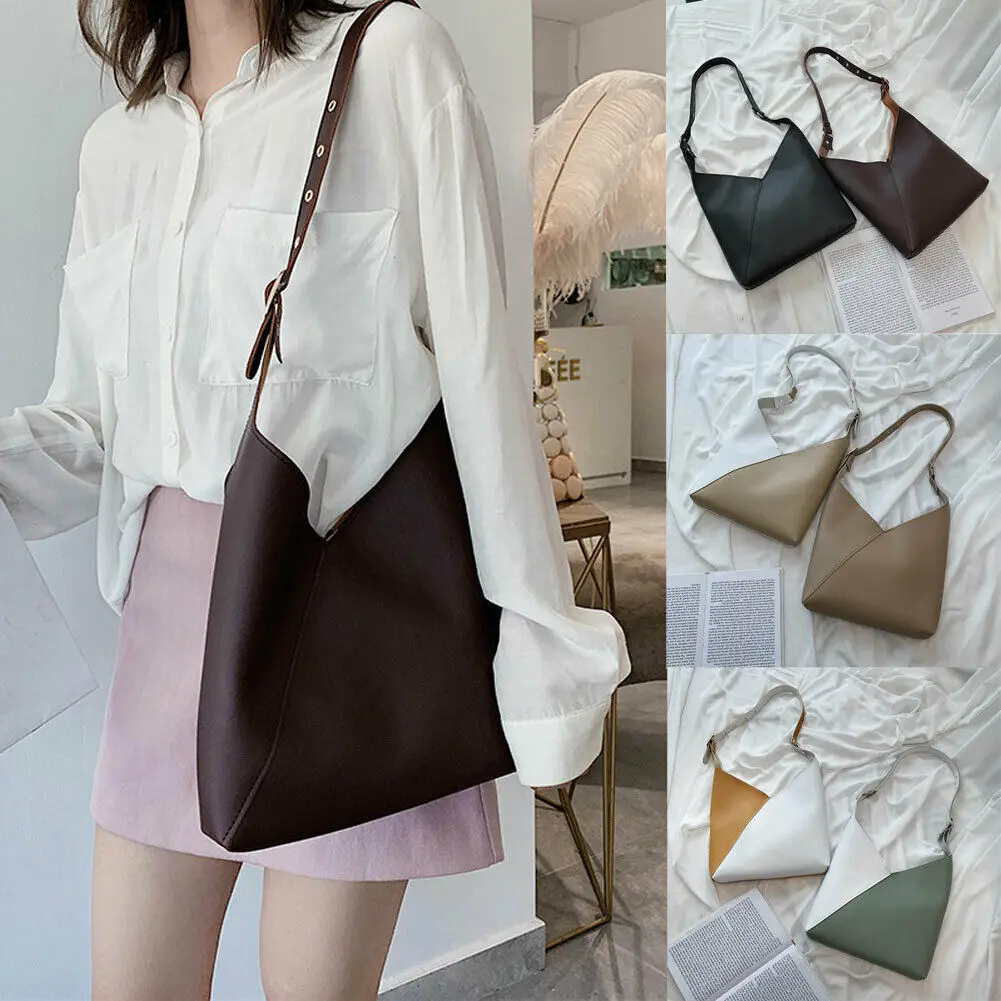 

2020 New Style Versatile Casual Shoulder Bag Creative V Shape Bucket Bag INS Large-Volume Shoulder Bag