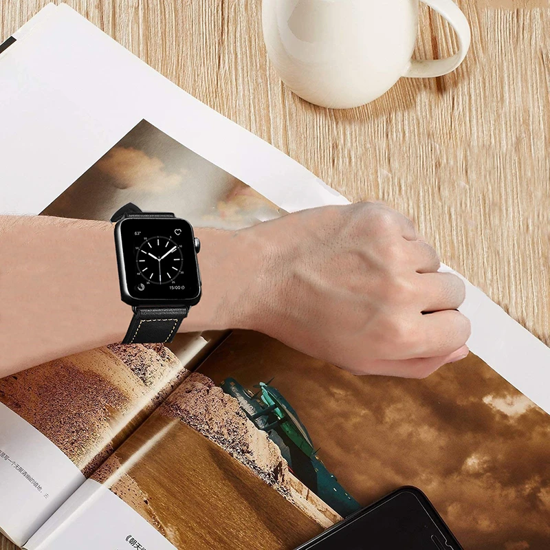 Кожаный силиконовый ремешок для apple watch 44 мм серия 4 3 2 1 ремешок для iwatch 38 мм 42 мм браслет умные аксессуары замена запястья