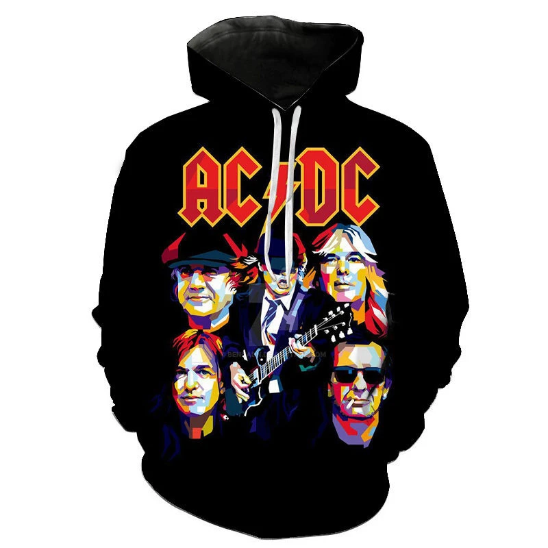 

3d Printed Hoodie 2021 Spring And Autumn Men'S Casual Sweater Street Fashion Trend Ac And Dc Street Fans Xxs-4xl