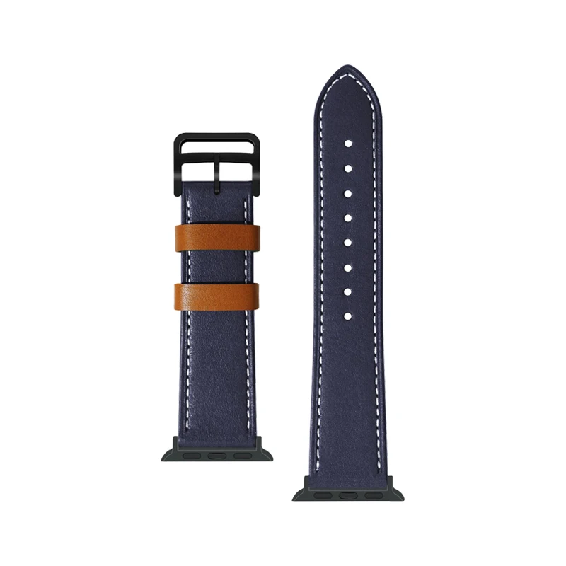 E Одиночный Тур кожаный ремешок для Apple watch band 5 4 44 мм 40 мм correa 42 мм 38 мм ремешок для часов Iwatch series 5 4 3 2 Аксессуары для часов - Цвет ремешка: E
