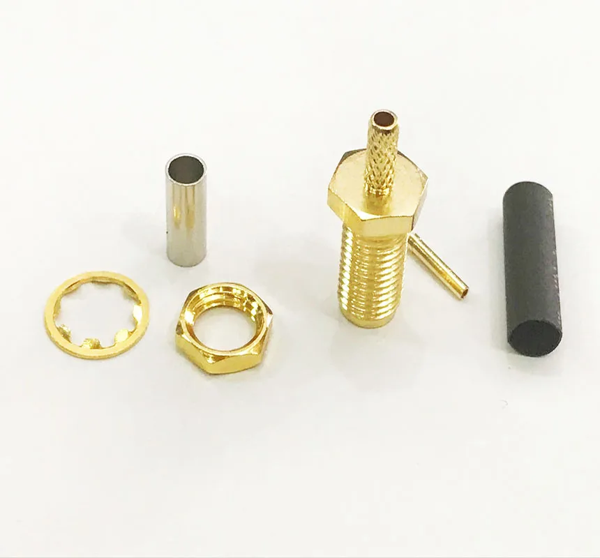 10 шт. медный длинный коаксиальный обжимной кабель SMA для коннектора кабеля RG174 RG316