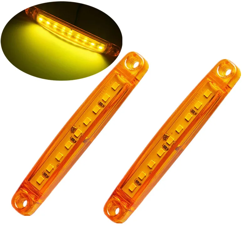 2 шт. 24 В фара грузовика желтые линзы Янтарный грузовик распродажа боковой фонарь