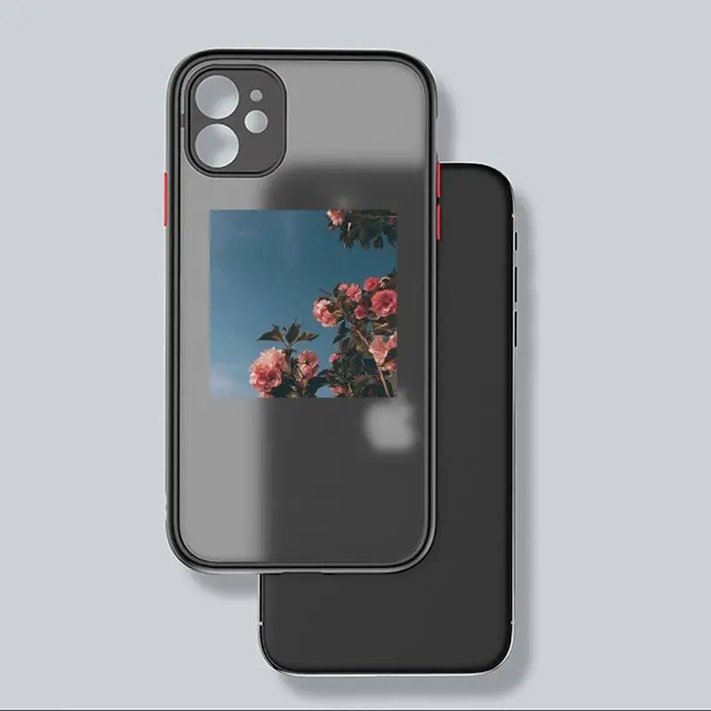 

Aesthetics flower daisy sunflower pattern Phone Case matte transparent For iphone 7 8 11 12 plus mini x xs xr pro max cover