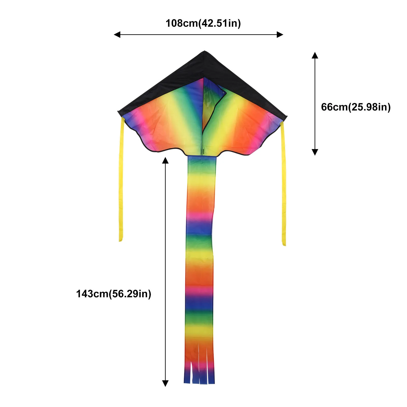 Большой красочный Радужный змей с длинным шлейфом для девочек уличные Детские